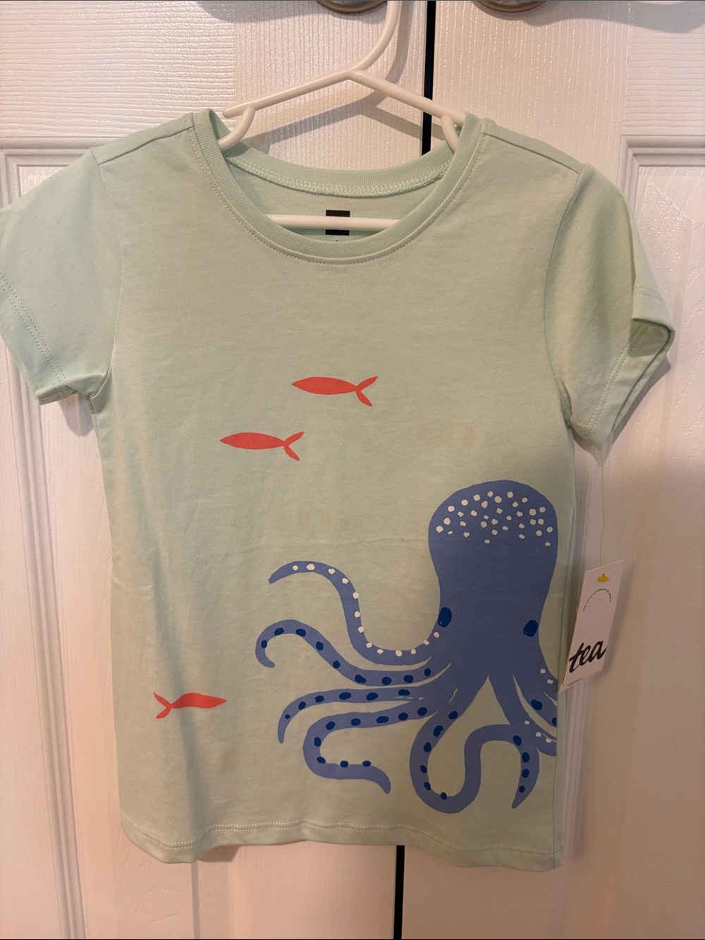 Kids' Mint Octopus Graphic Tee
